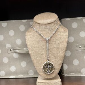 Silver and Brass Pendant Necklace